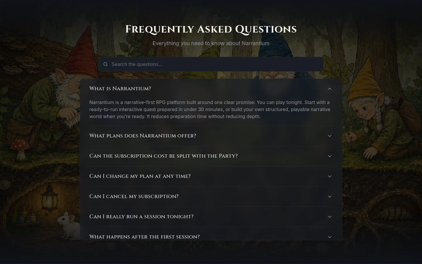 narrantium.com — FAQ