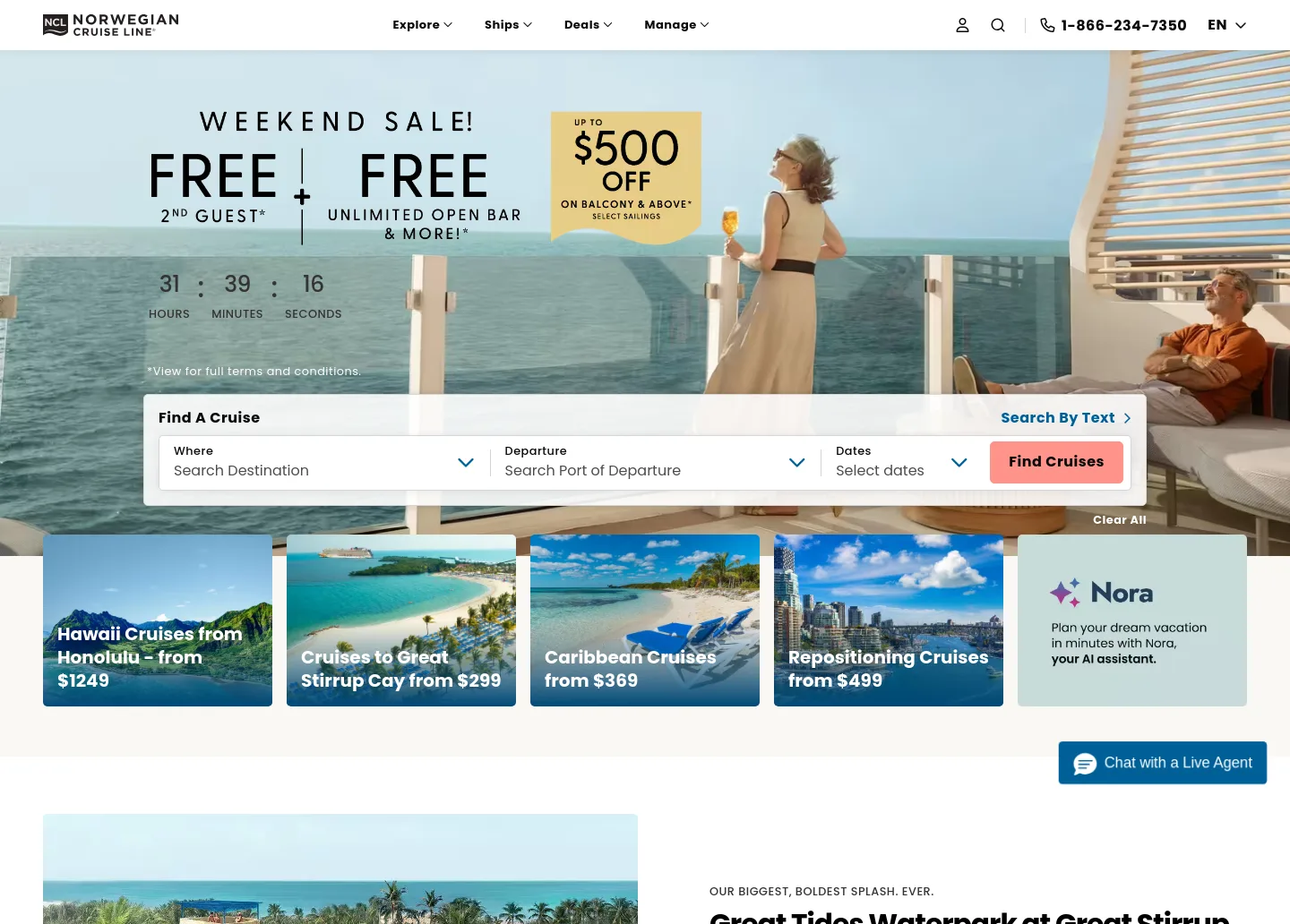 ncl.com — a measured funnel