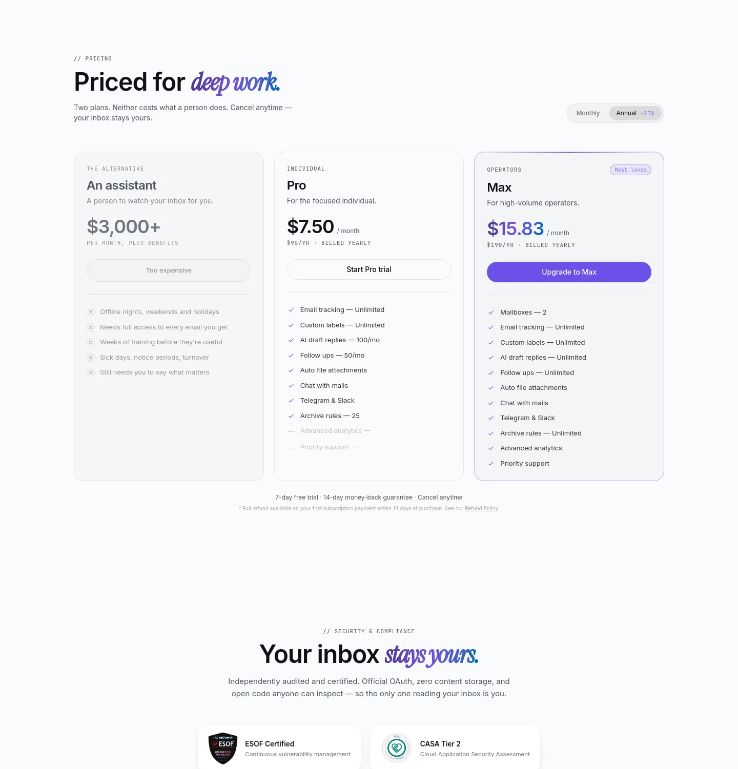 neatmail.app — Pricing