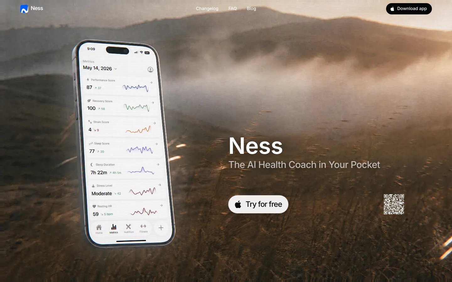 ness-health.com — a real Hero section