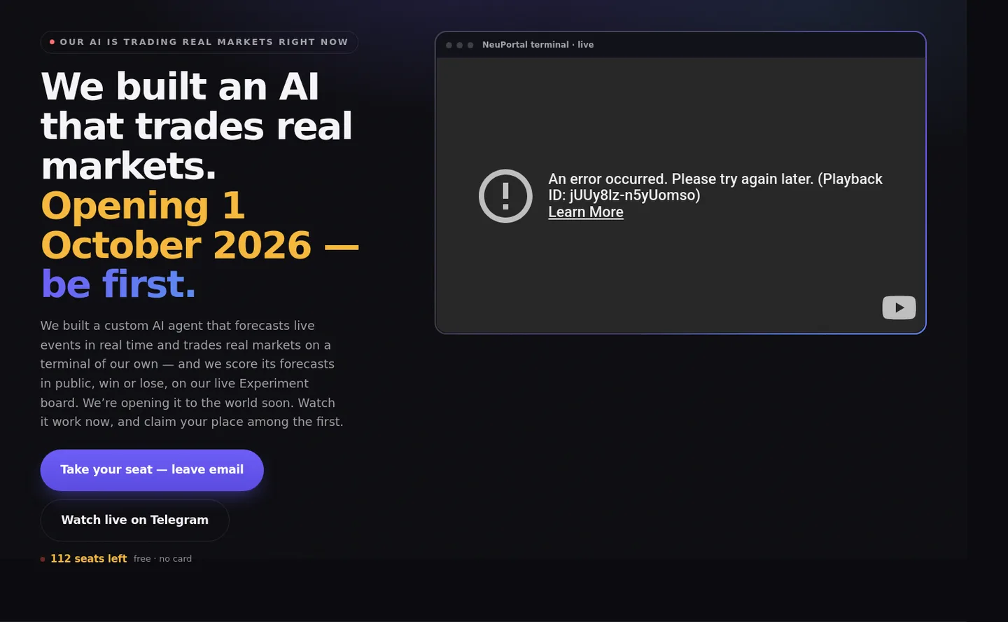 neuportal.ai Hero section