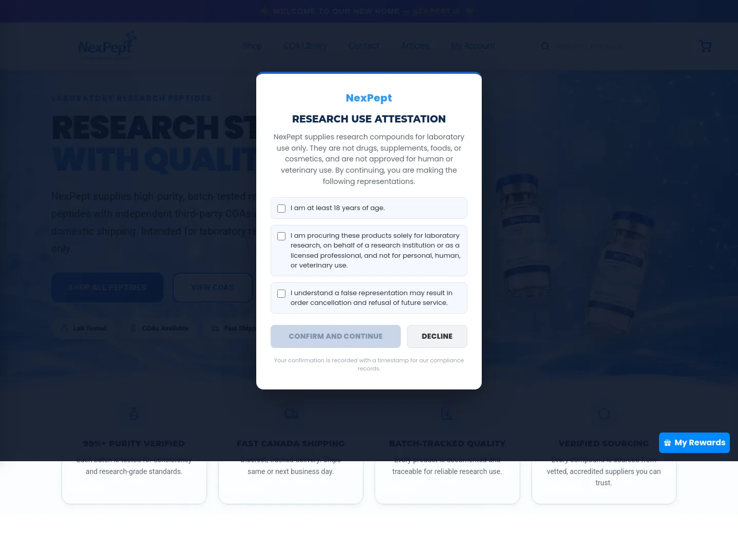 nexpept.is — a measured funnel