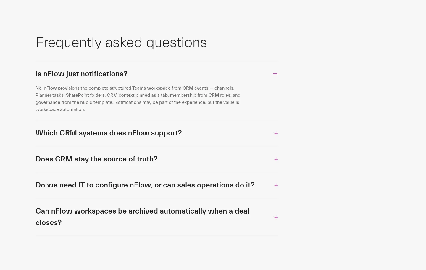 nflowapp.com — a real FAQ section