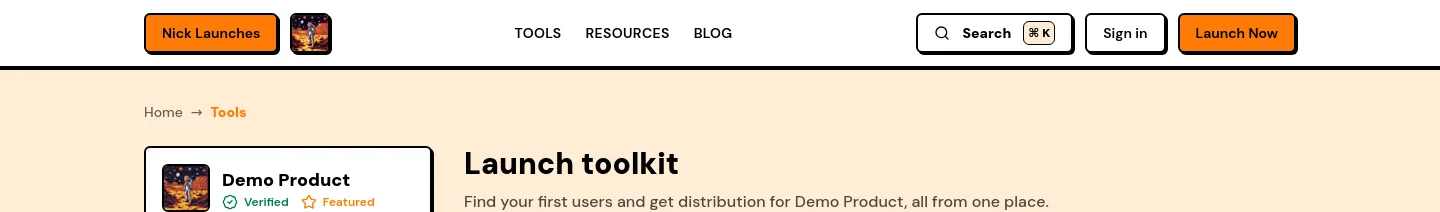nicklaunches.com — a measured funnel