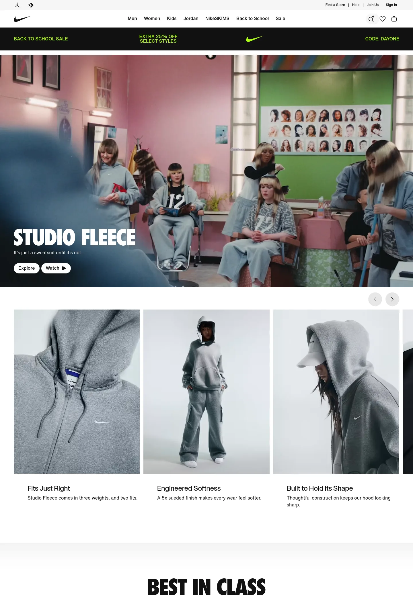 nike.com — a measured funnel