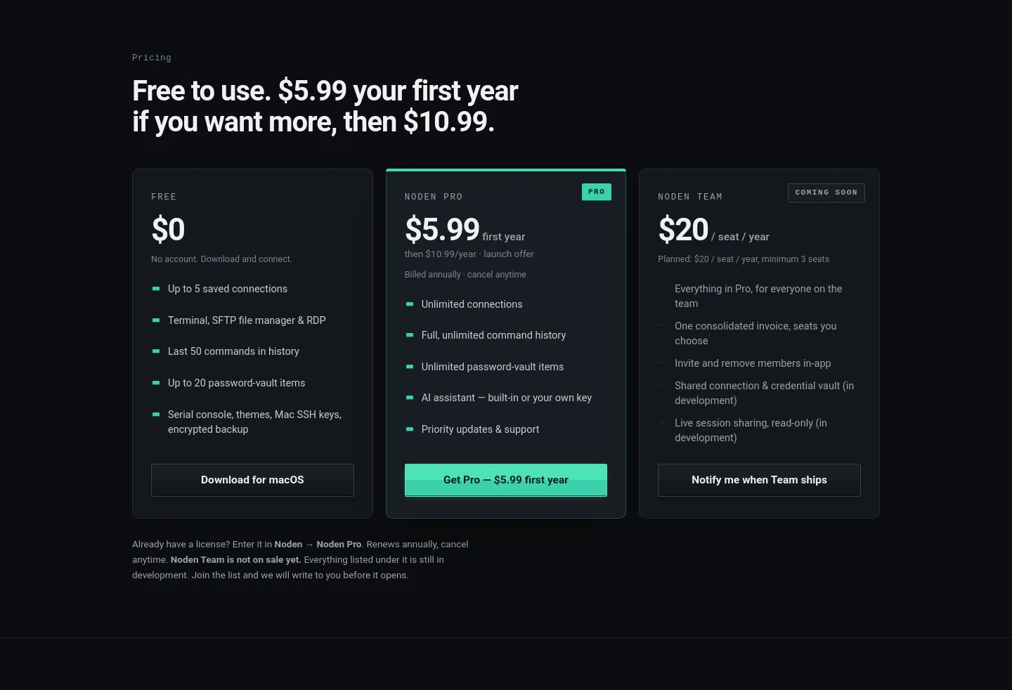 noden.useroamteknoloji.com — Pricing