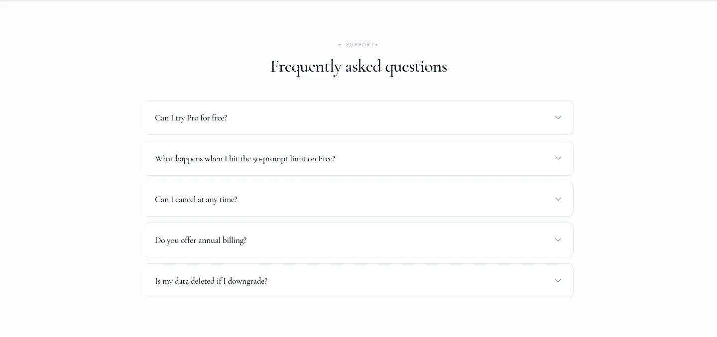 noirprompt.com FAQ section