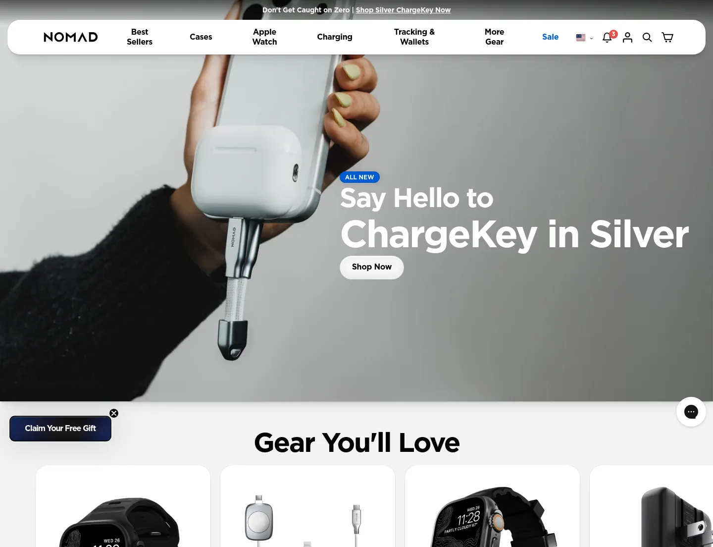 nomadgoods.com — a measured funnel