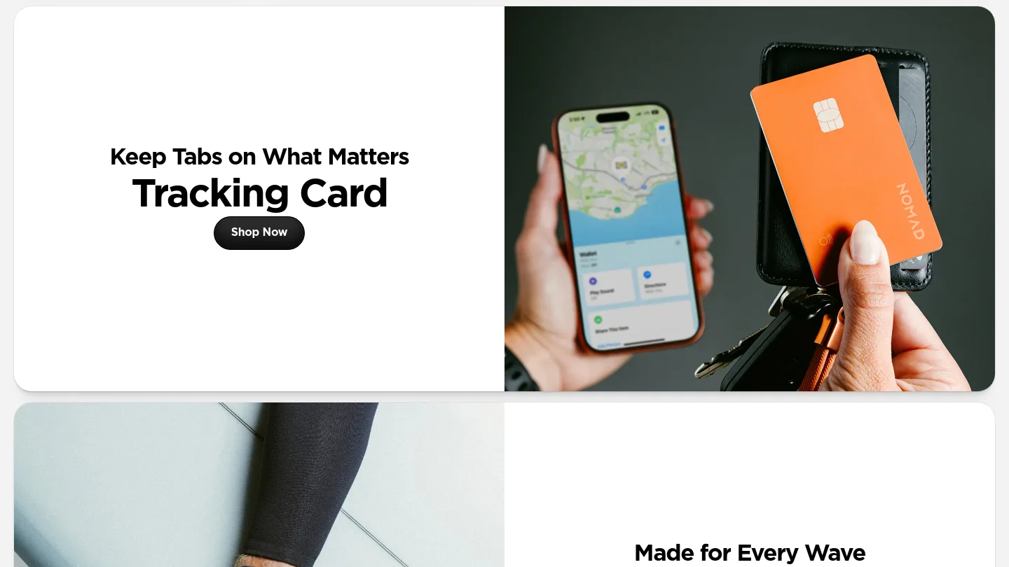 nomadgoods.com CTA section