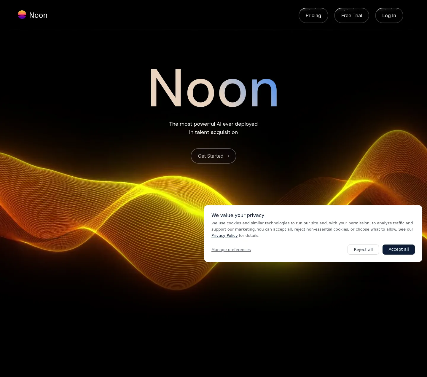 noon.ai — a measured funnel