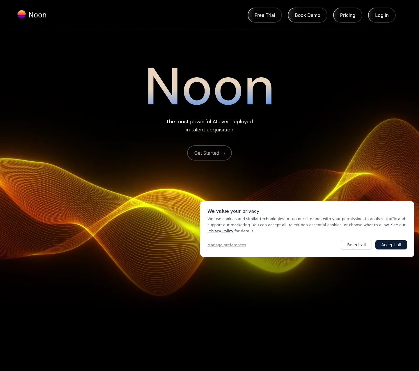 noon.ai — Hero + Features