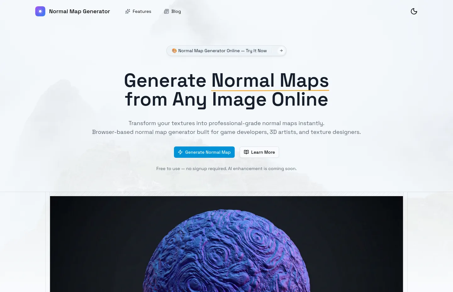 normalmapgenerator.art — a measured funnel