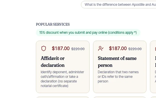 Price anchor element from notarypublichub.com.au
