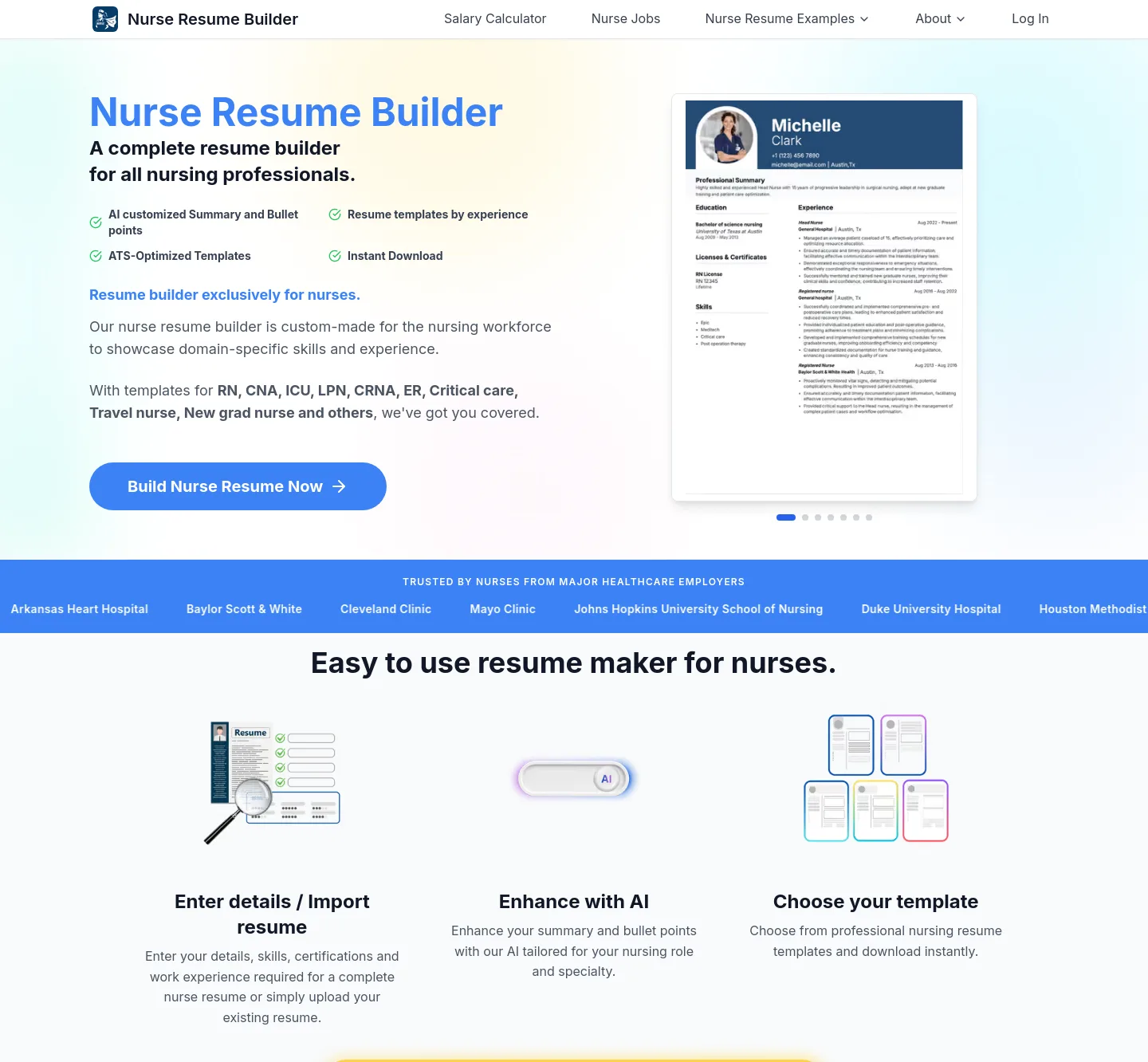 nurseresumebuilder.app — a measured funnel