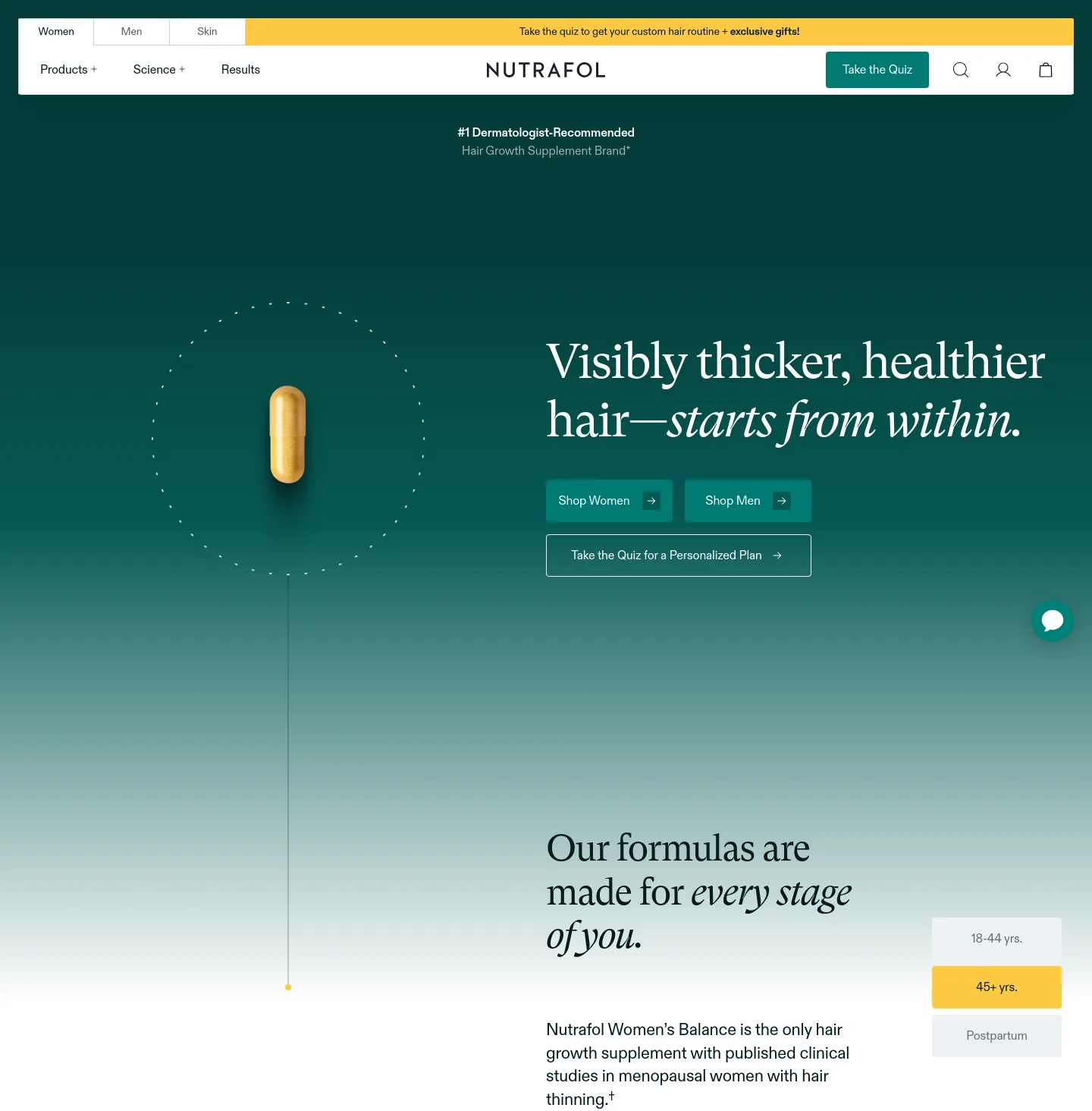 nutrafol.com — a real The Objection-Handler page