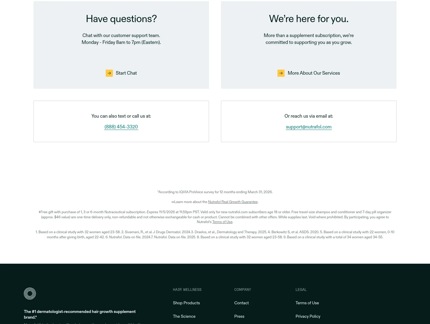 nutrafol.com — Features