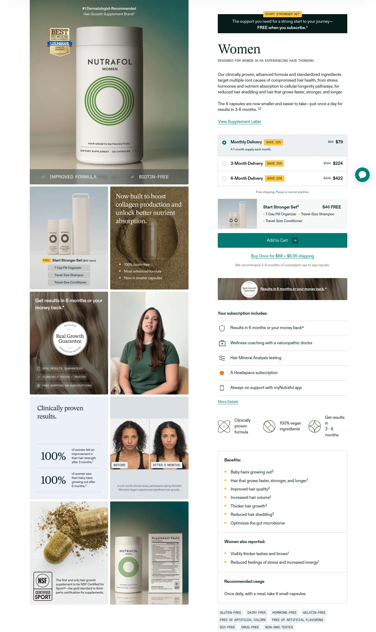 nutrafol.com — a real Hero section