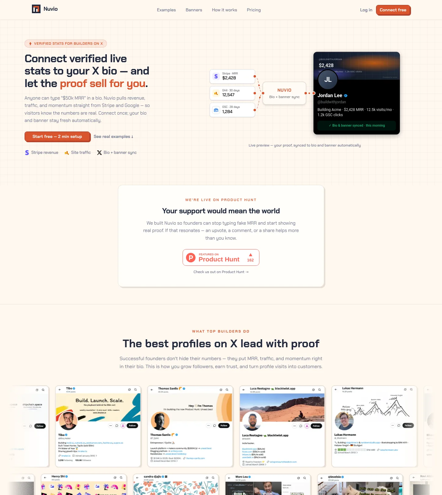 nuvio.so — a measured funnel