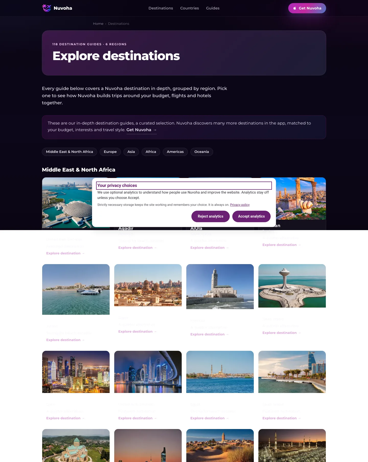nuvoha.app — a measured funnel