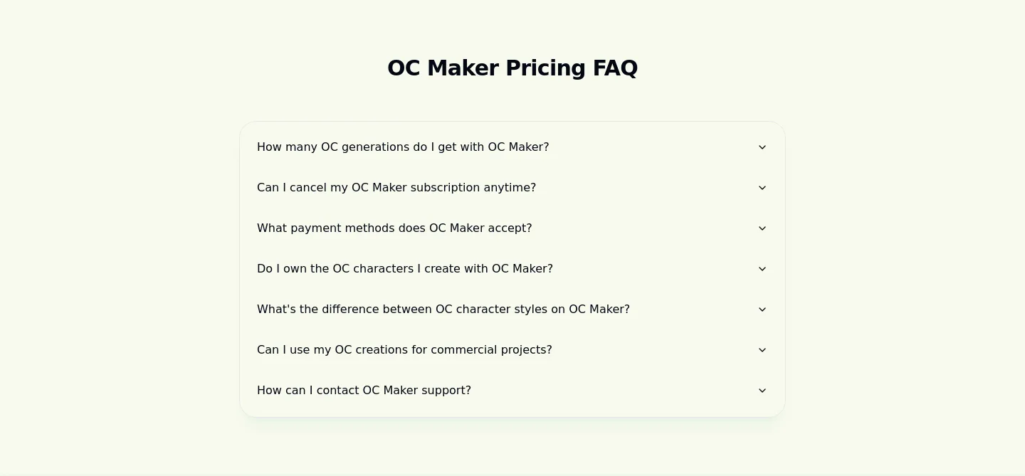 oc-maker.org FAQ section