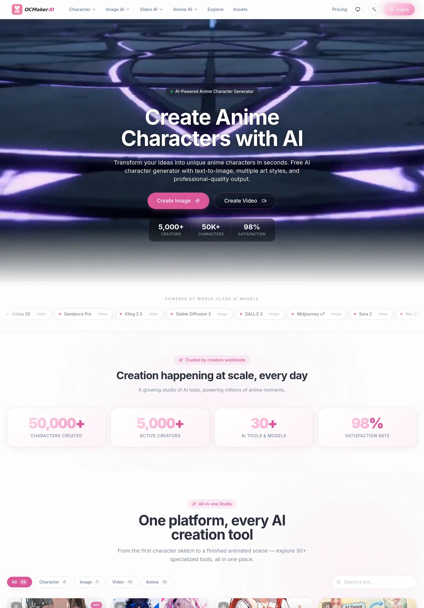 ocmaker.ai — a measured funnel