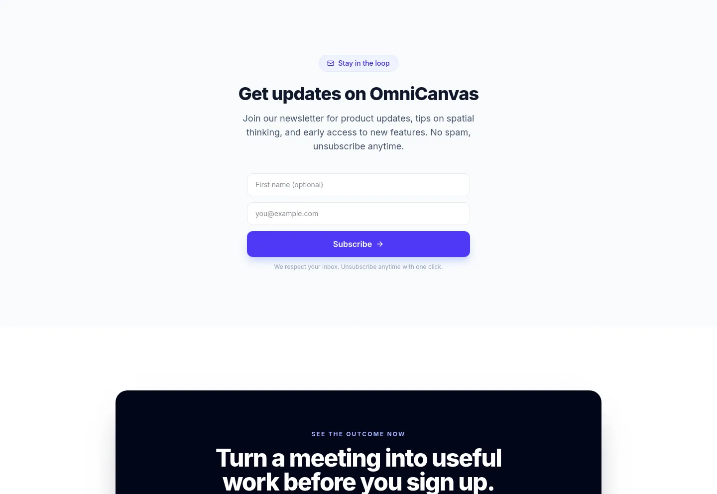 omnicanvasnotes.com — Email Capture