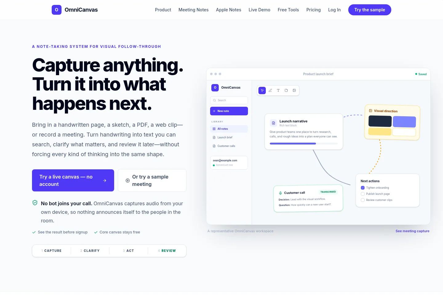 omnicanvasnotes.com — Hero