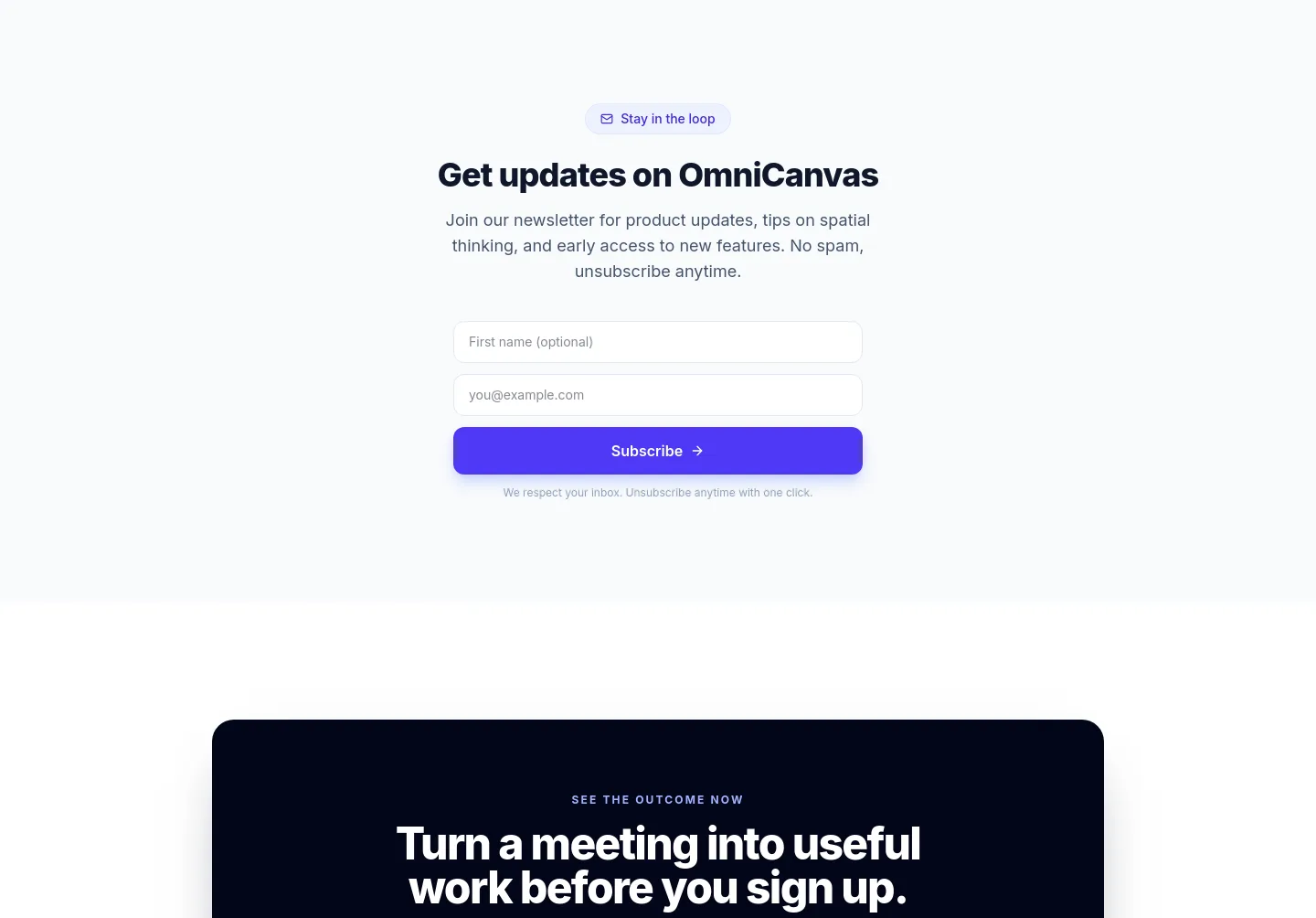 omnicanvasnotes.com — Email Capture