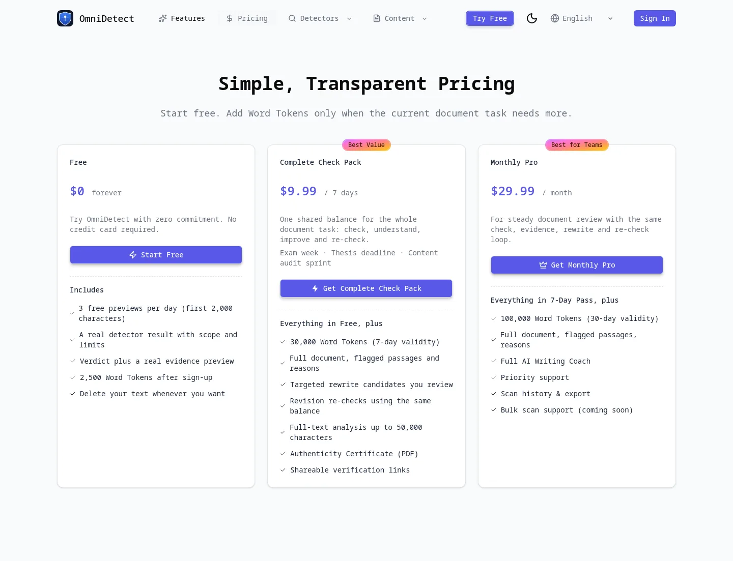 omnidetect.ai — a real Hero section