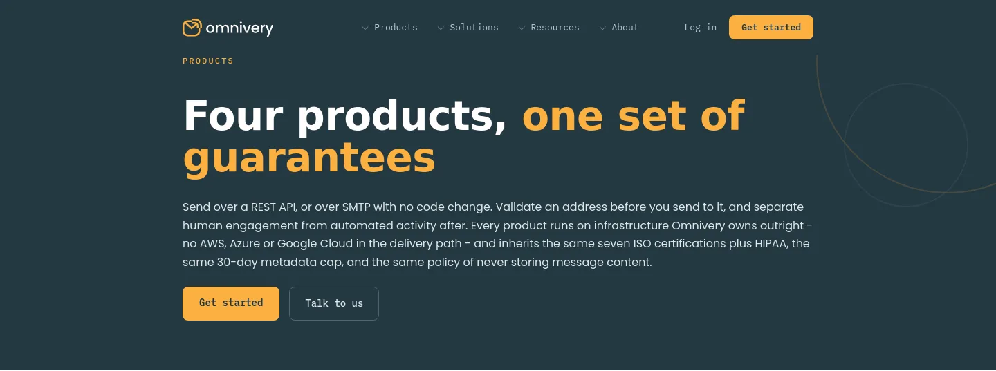omnivery.com Hero section