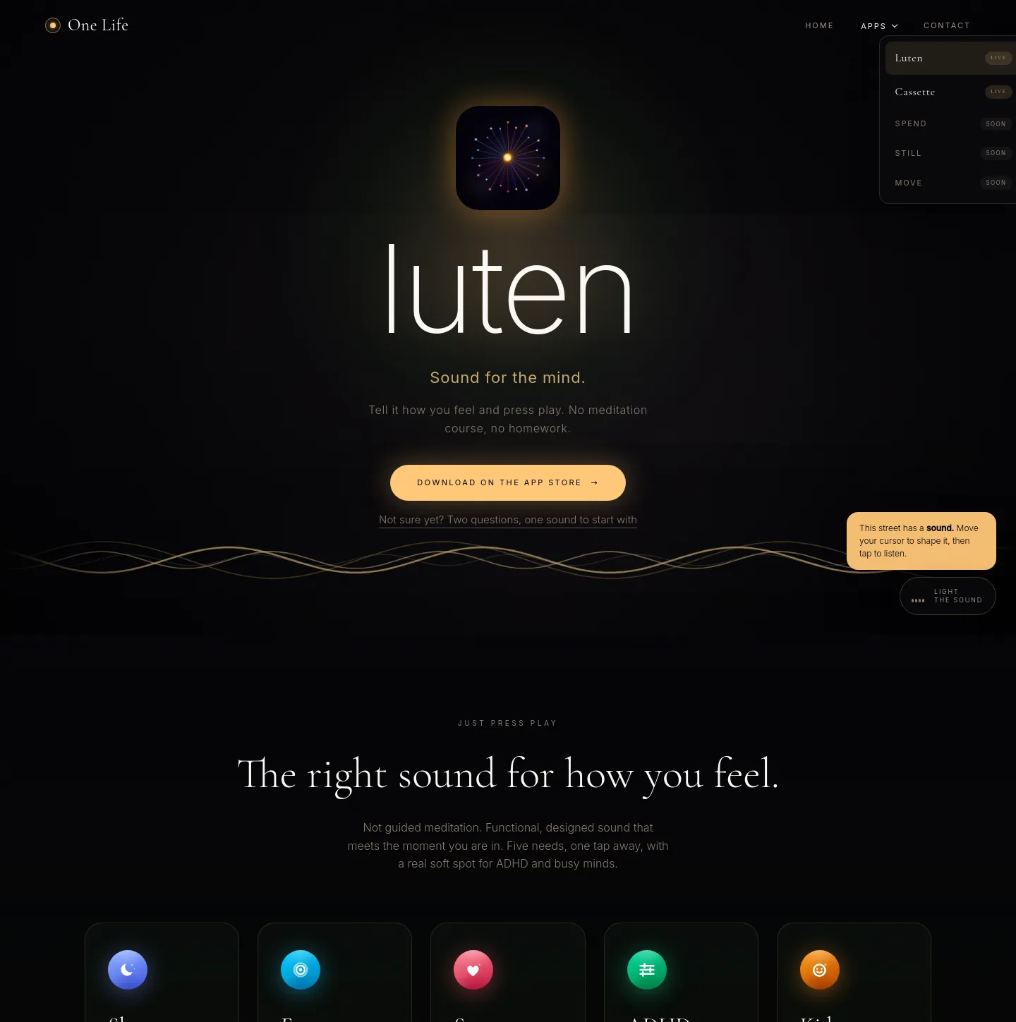onelifeco.app — a measured funnel