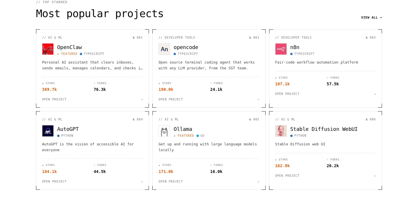 opensourcestartups.com — a real Logo Wall section