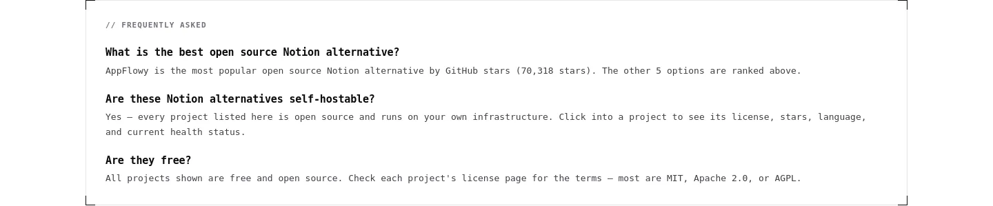 opensourcestartups.com — FAQ