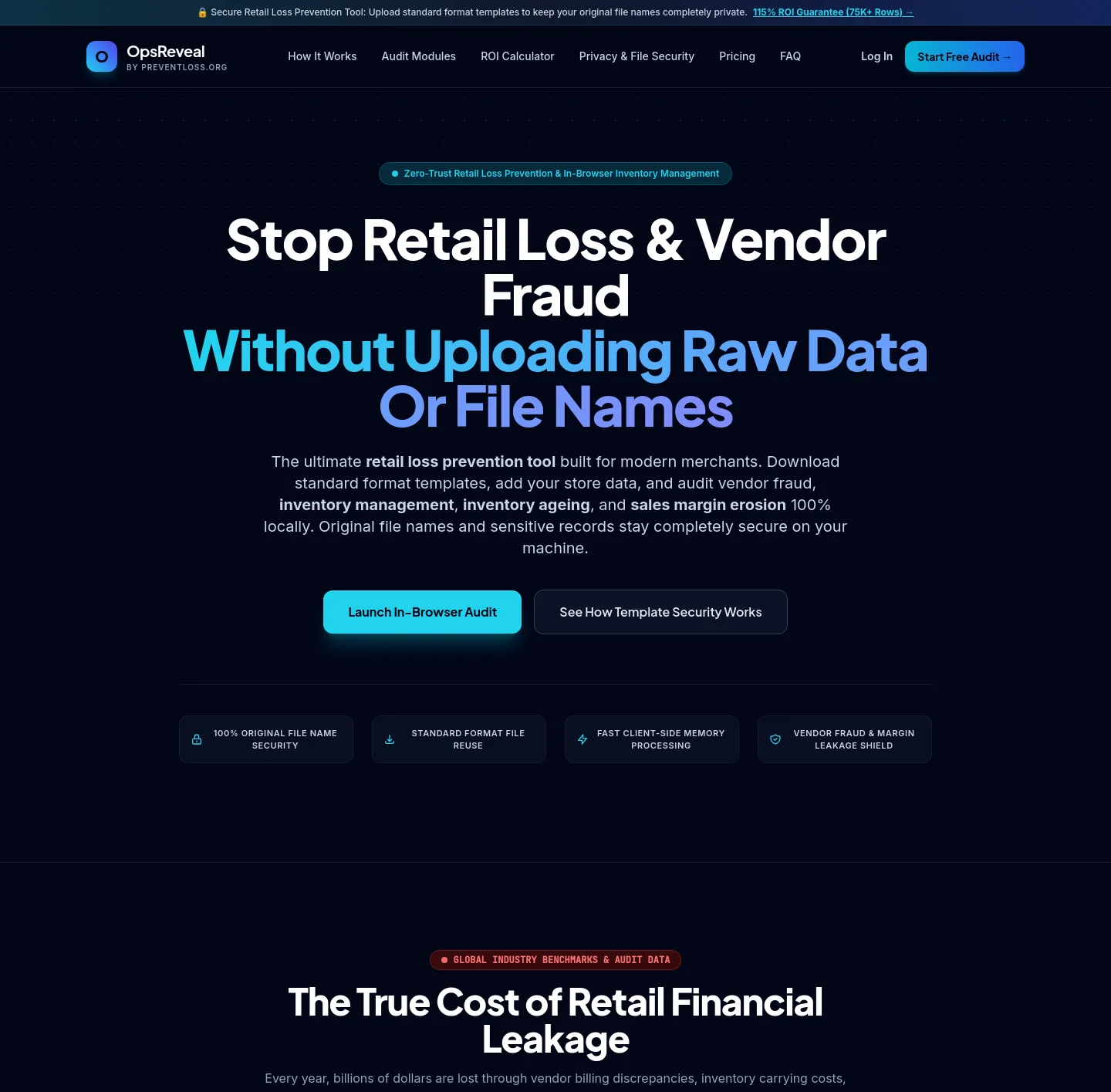 opsreveal.preventloss.org — The Pricing Page