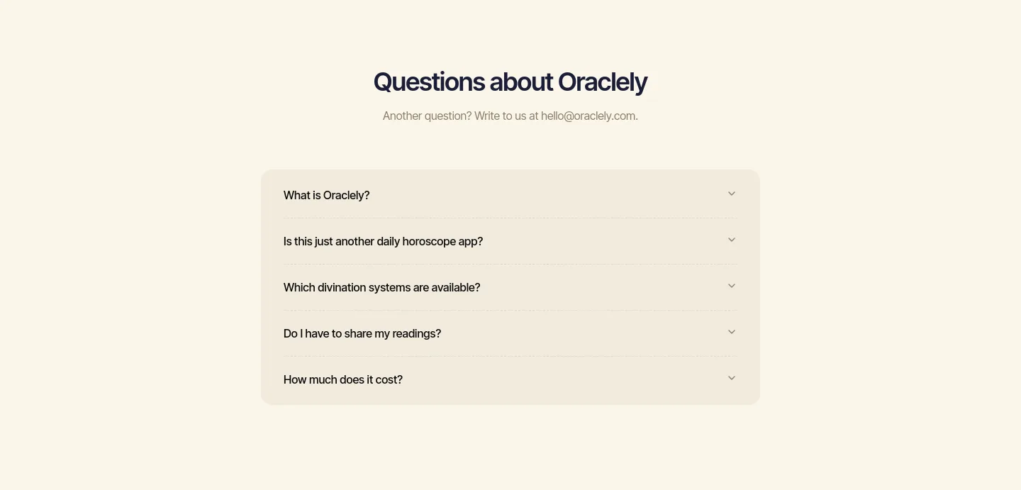 oraclely.com — FAQ