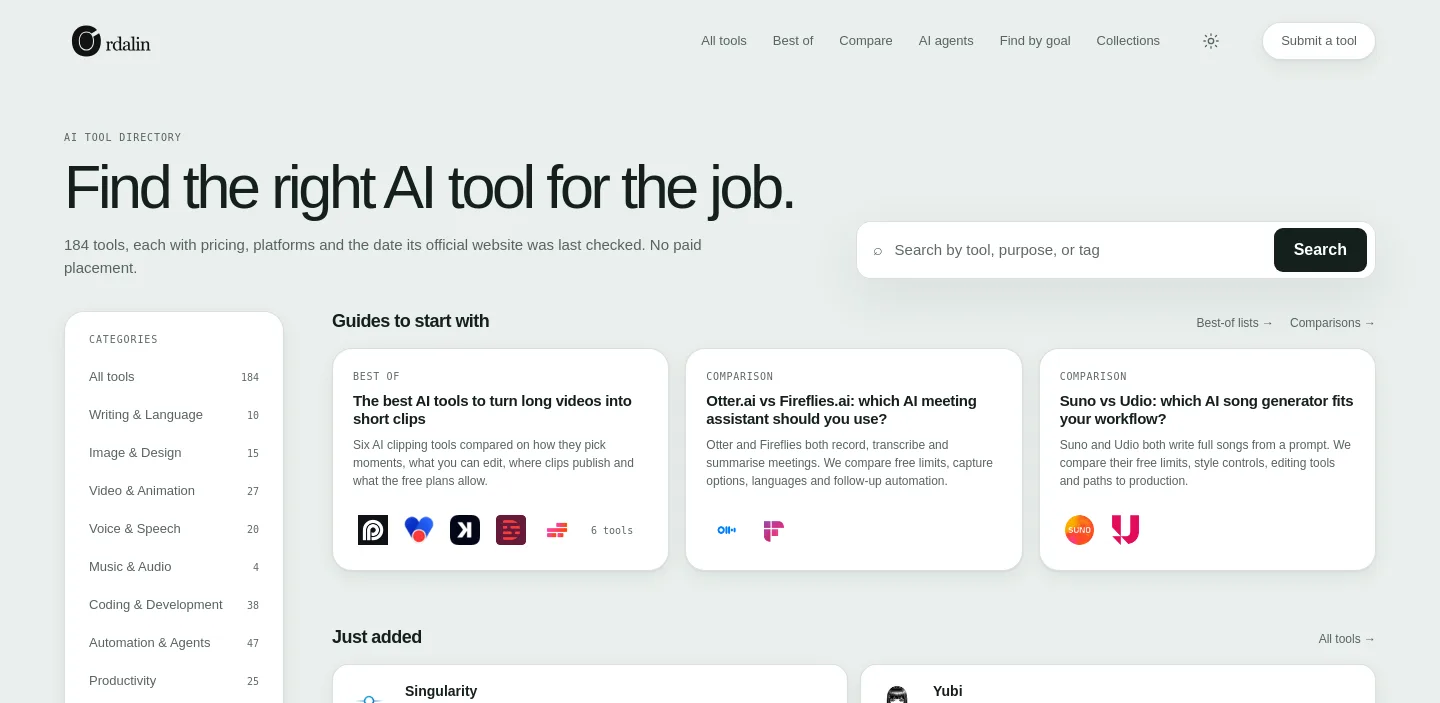 ordalin.com — a measured funnel