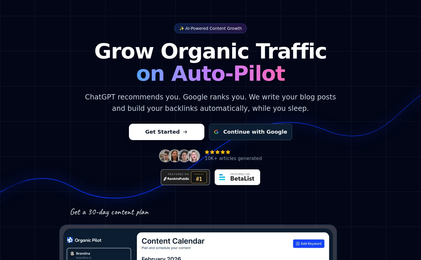 organicpilot.ai — Hero