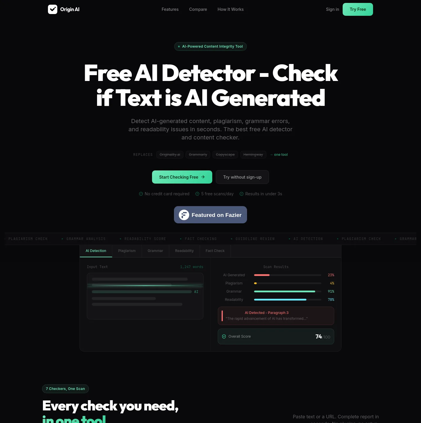 originspace.dev — a measured funnel