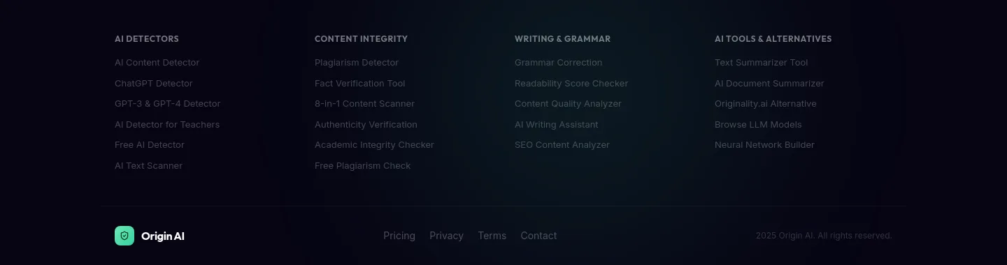 originspace.dev — a real Features section
