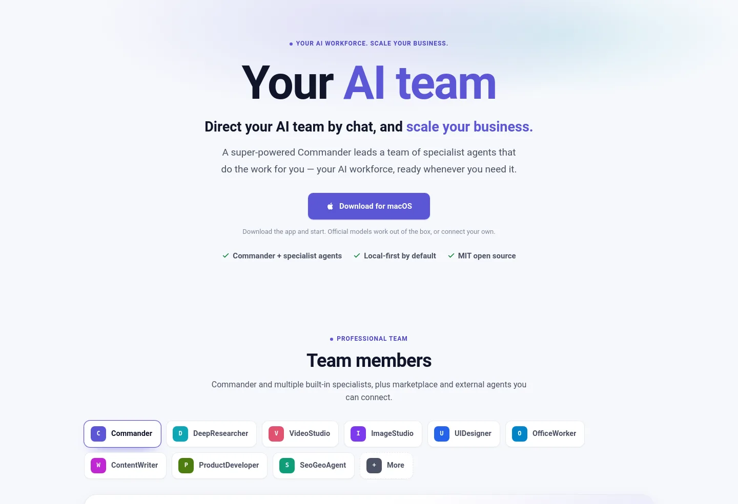 orkas.ai Hero section