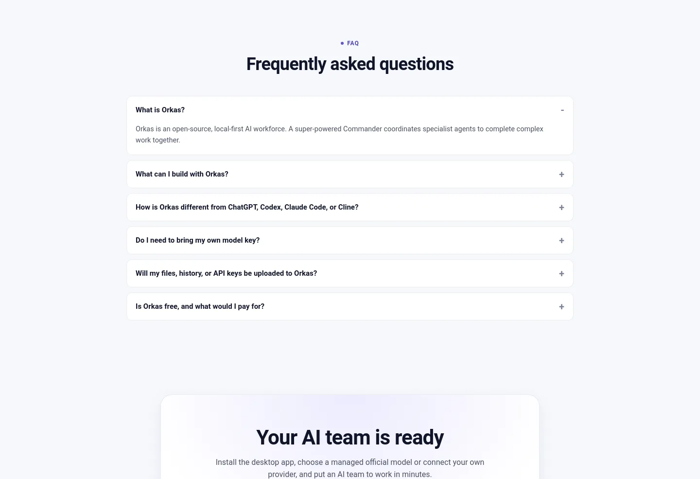 orkas.ai — FAQ