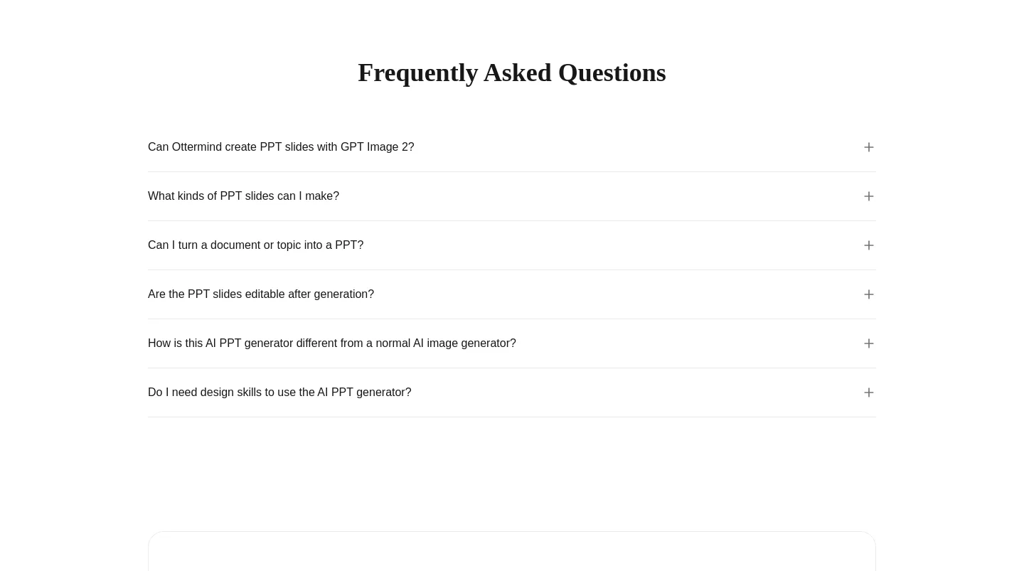 ottermind.ai FAQ section