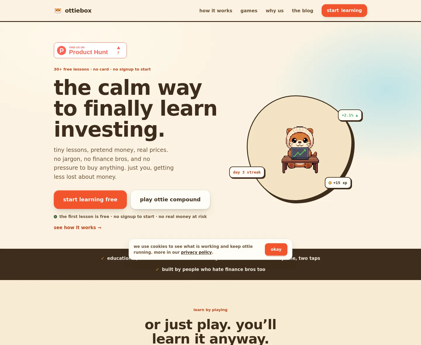ottiebox.com — a measured funnel