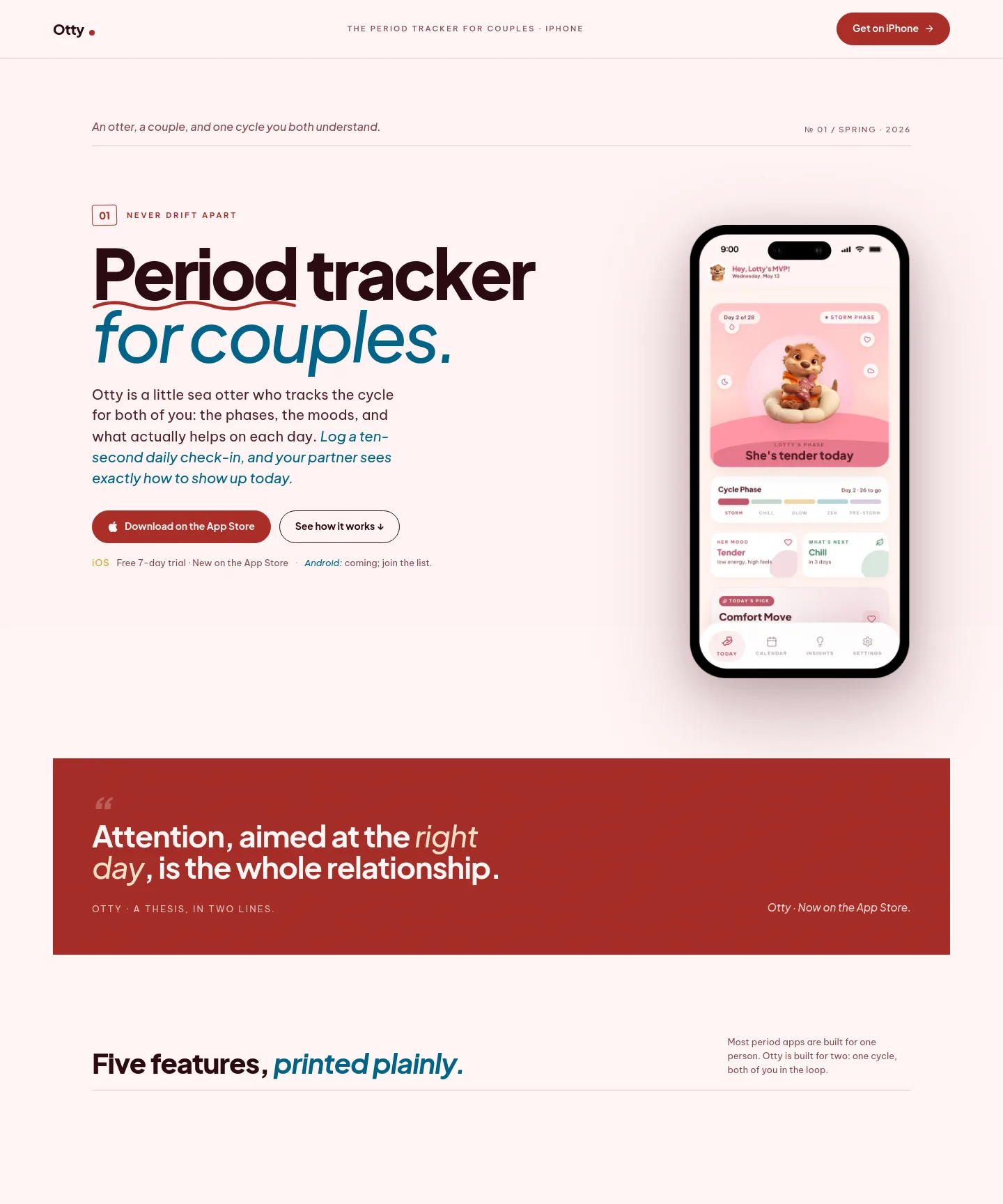 ottyapp.com — a measured funnel