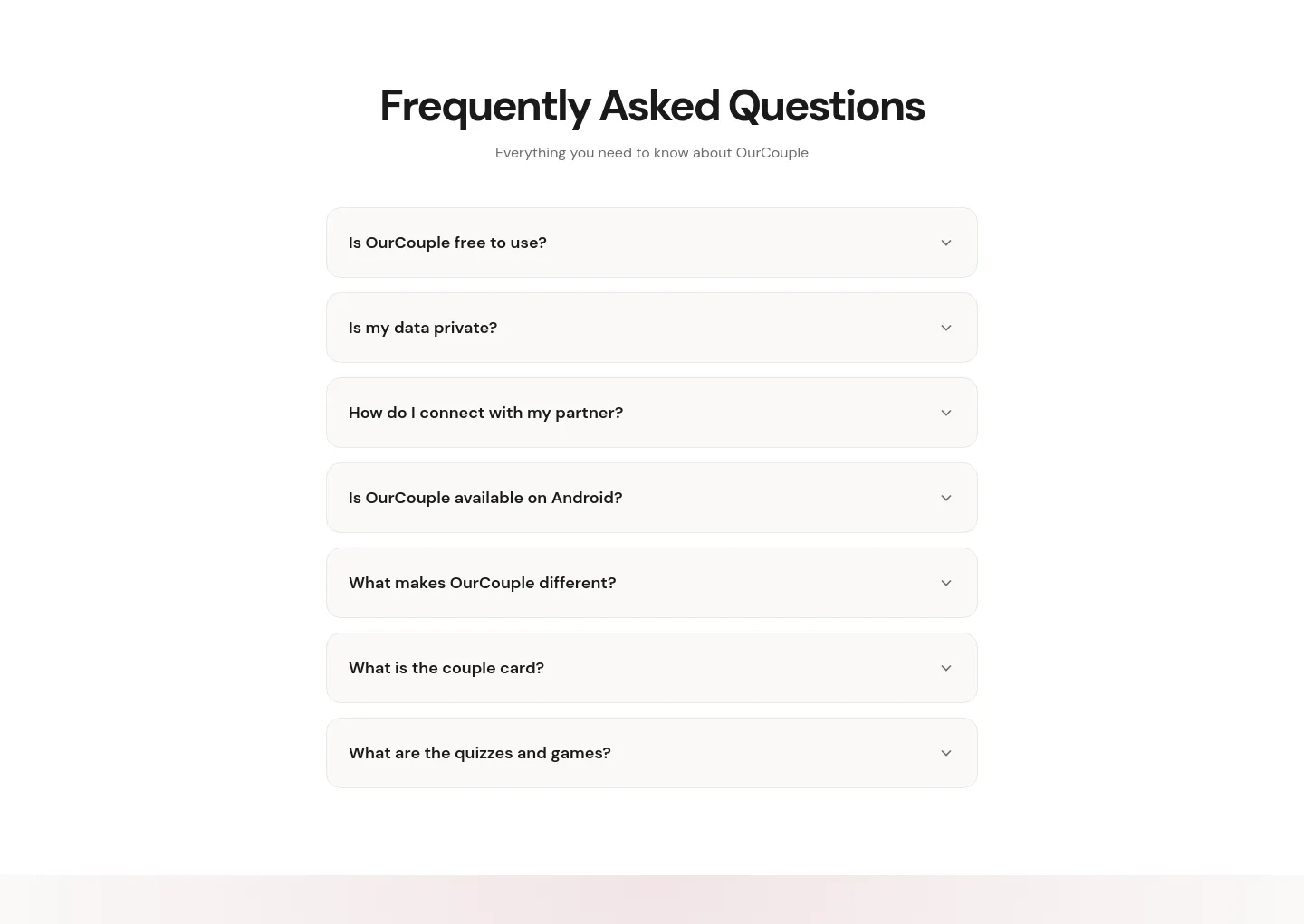 ourcouple.app FAQ section