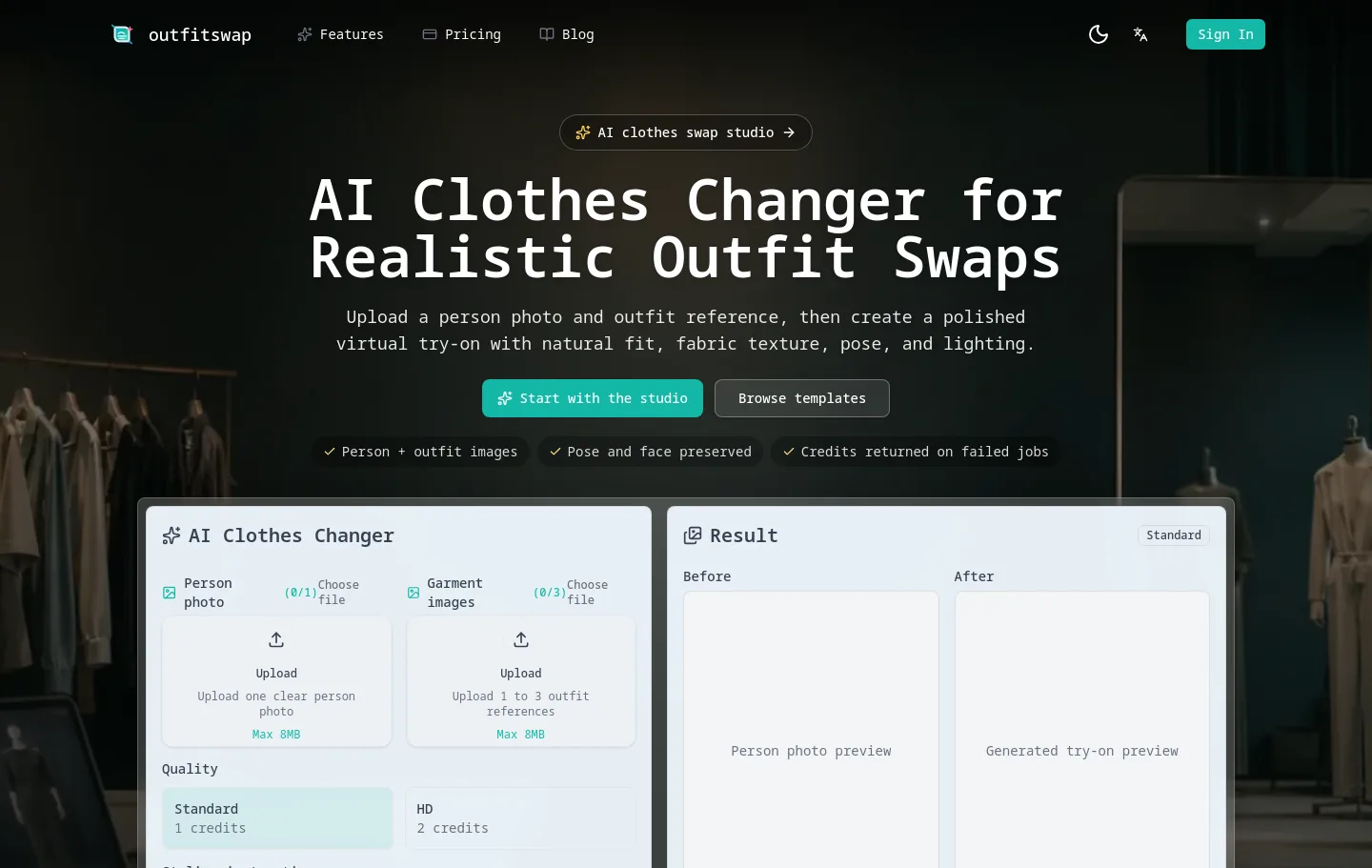 outfitswap.org — a measured funnel