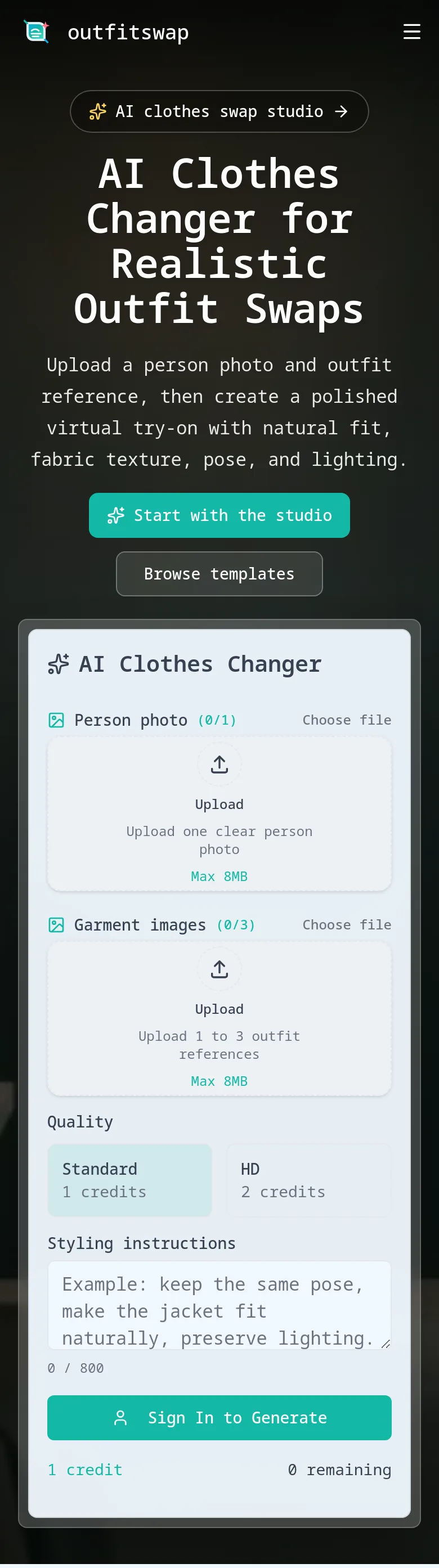 outfitswap.org — Hero