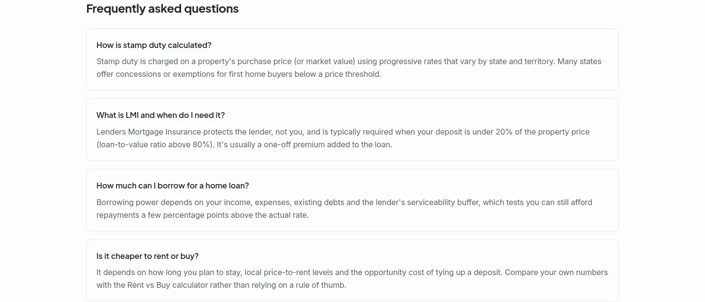 ozfinancehub.com.au — FAQ