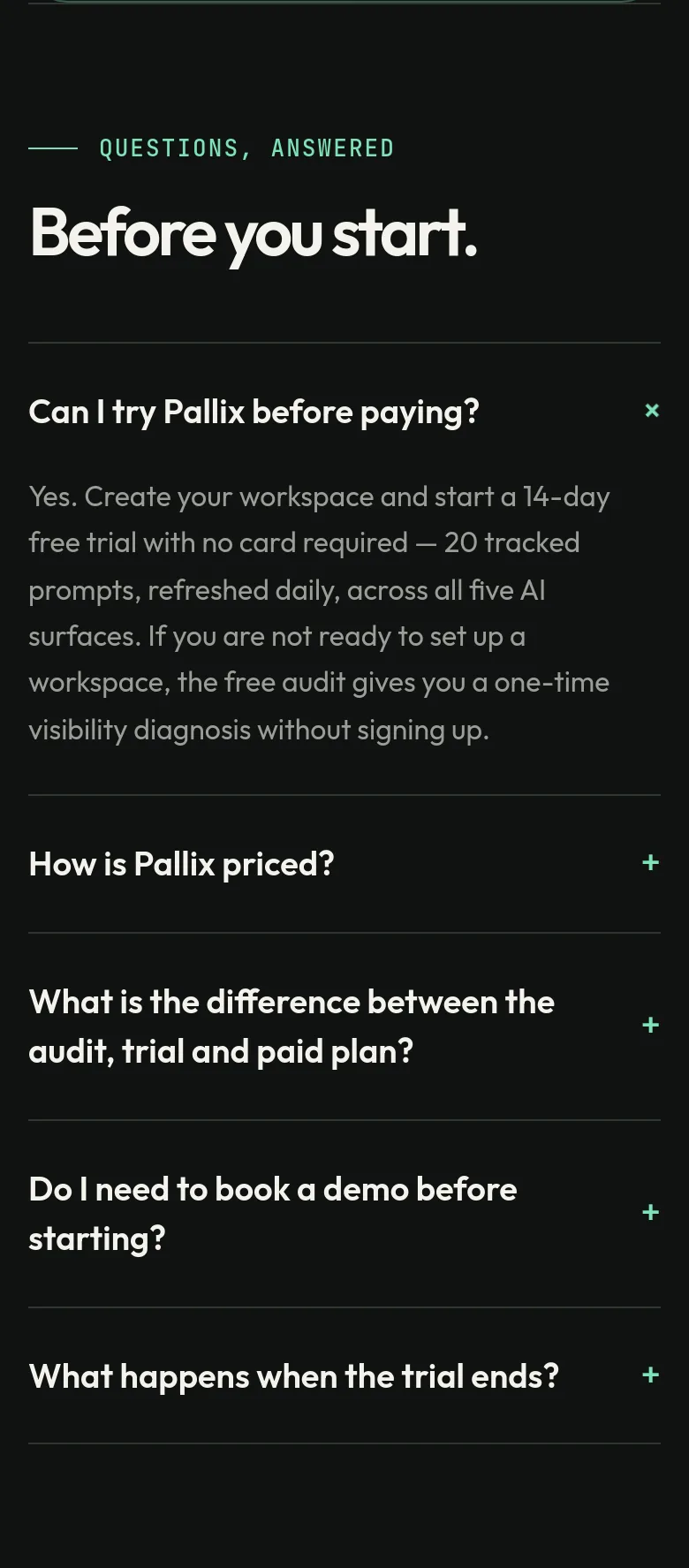 pallix.in FAQ section