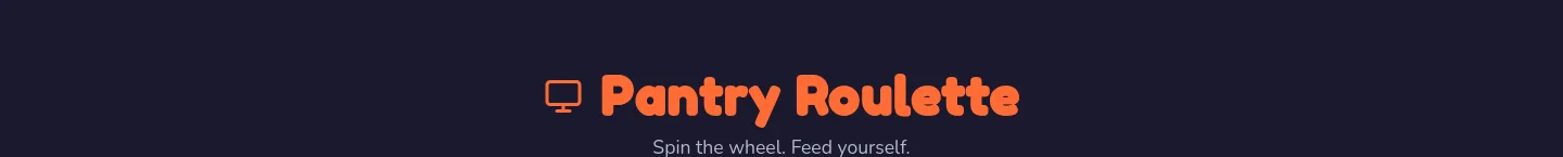 pantryroulette.com — a measured funnel